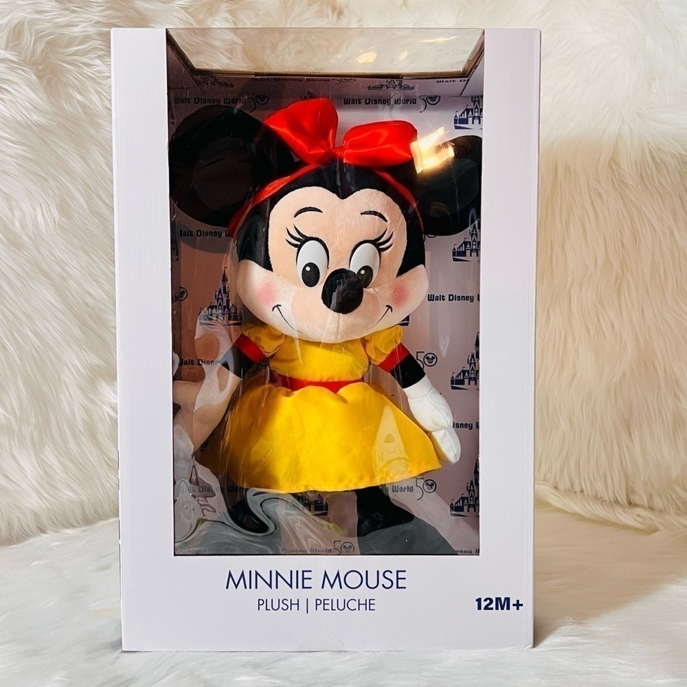 MINNIE Mouse Retro Plush – Walt Disney World 50th Anniversary – Medium 15''